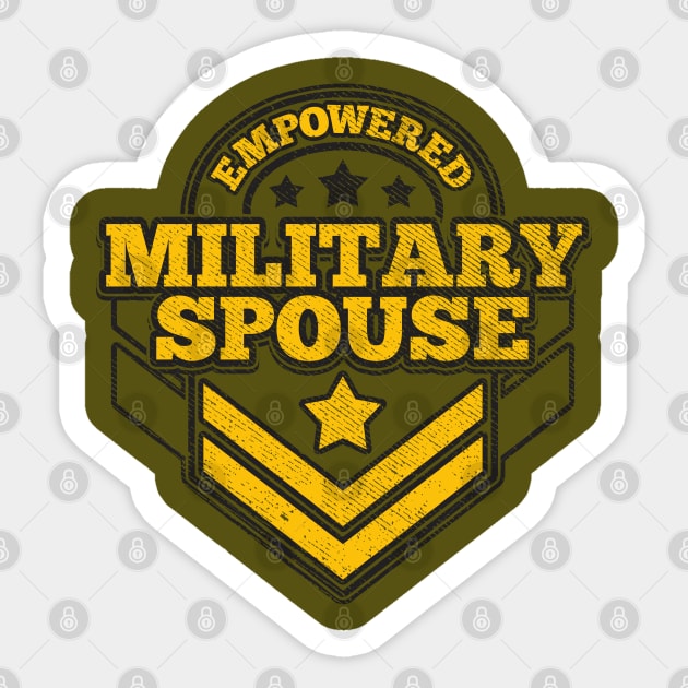 Empowered military spouse badge Sticker by creative